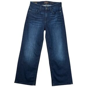 Jen7 by 7 For All Mankind Cropped Wide Leg Dark Wash Jeans Size 4 NWT